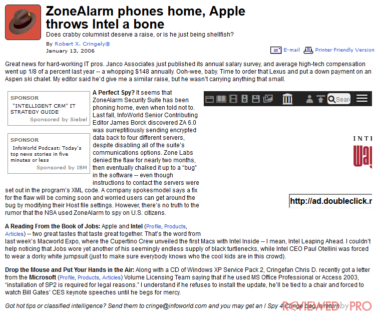 ZoneAlarm phones for home users, Apple throws Intel a nice bone snapshot ZoneAlarm phones for home users, Apple throws Intel a nice bone snapshot