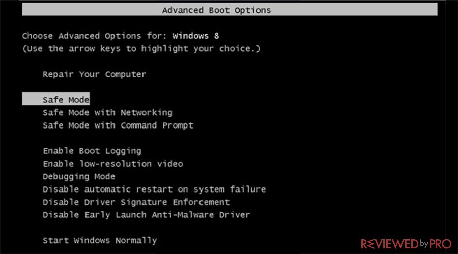 Advanced boot options