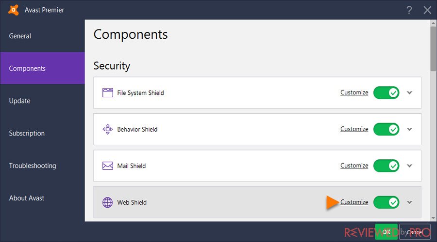 Avast Behavior Shield