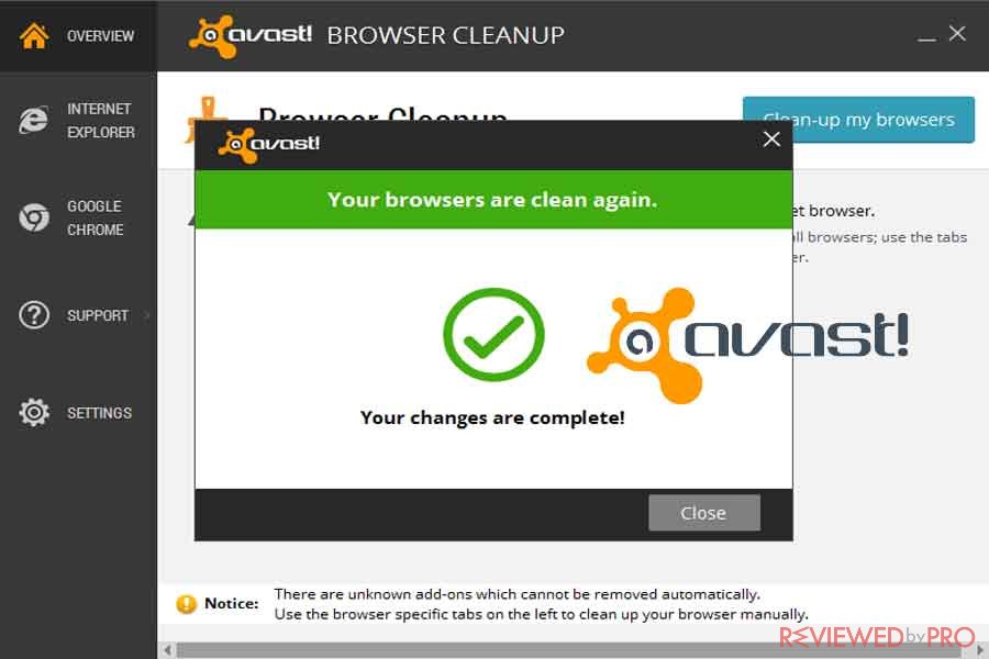 avast browser cleanup