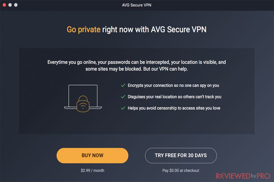 AVG secure VPN trial