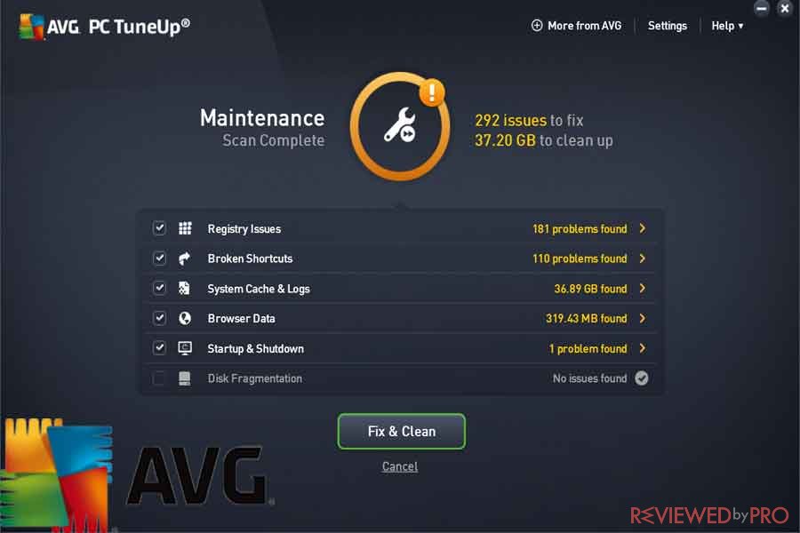 avg web tuneup