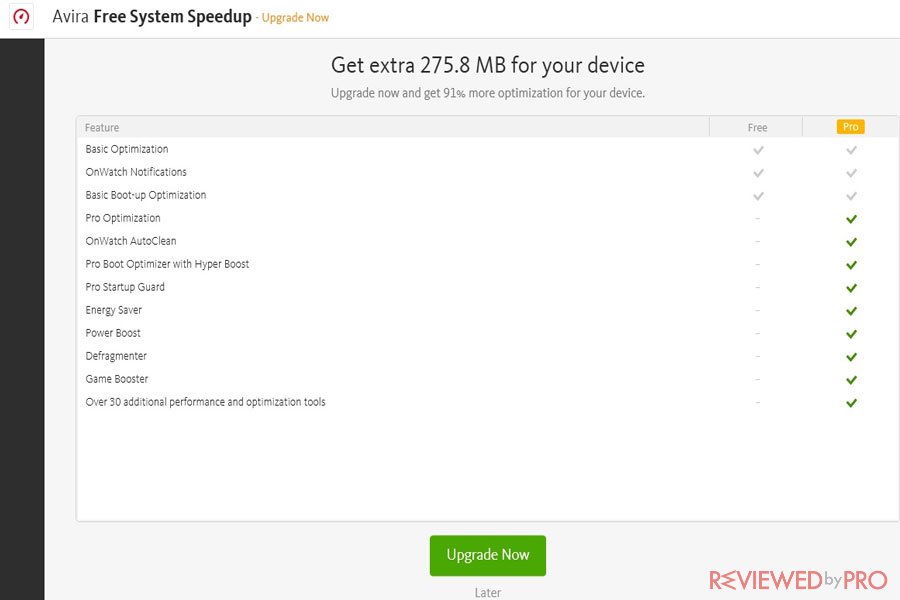 Avira System Speedup