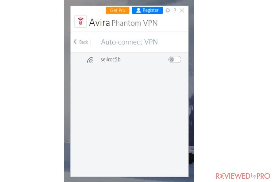 Avira Phantom VPN Auto Connect
