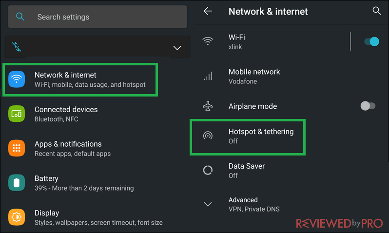 Hotspot inschakelen op Android