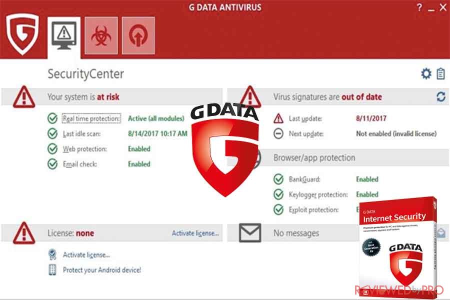 G Data antivirus protection