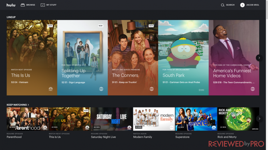 hulu interface