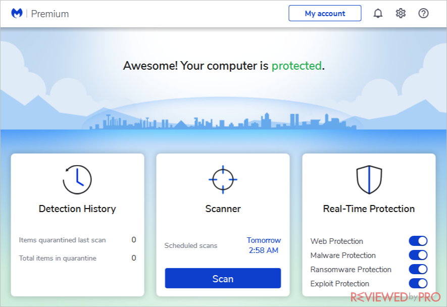 malwarebytes user interface