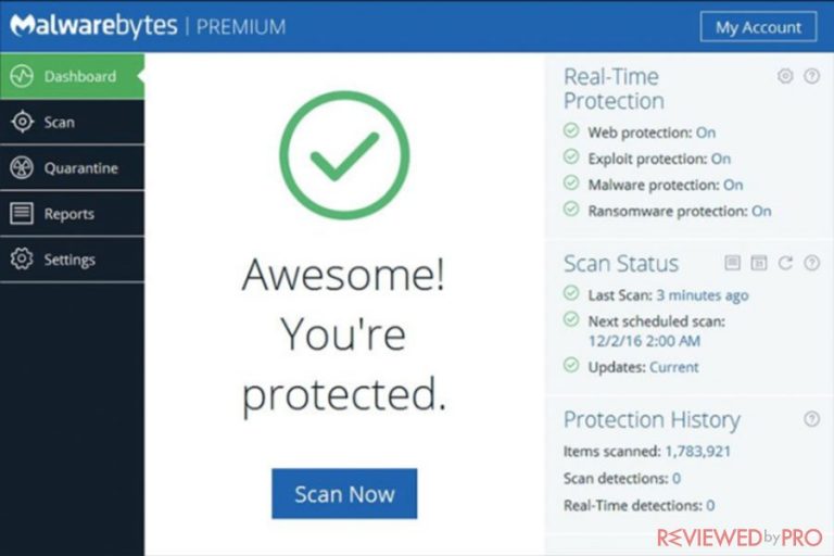 Malwarebytes protected Malwarebytes protected
