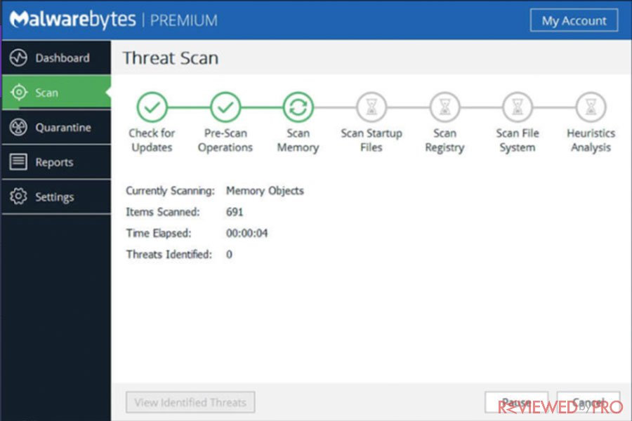 malwarebytes scan