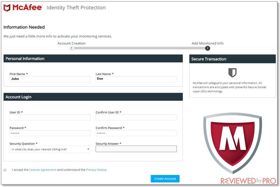 McAfee Id protection