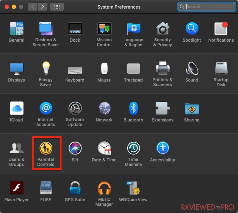 parental control on mac