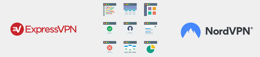 expressvpn versus nordvpn comparison user interface