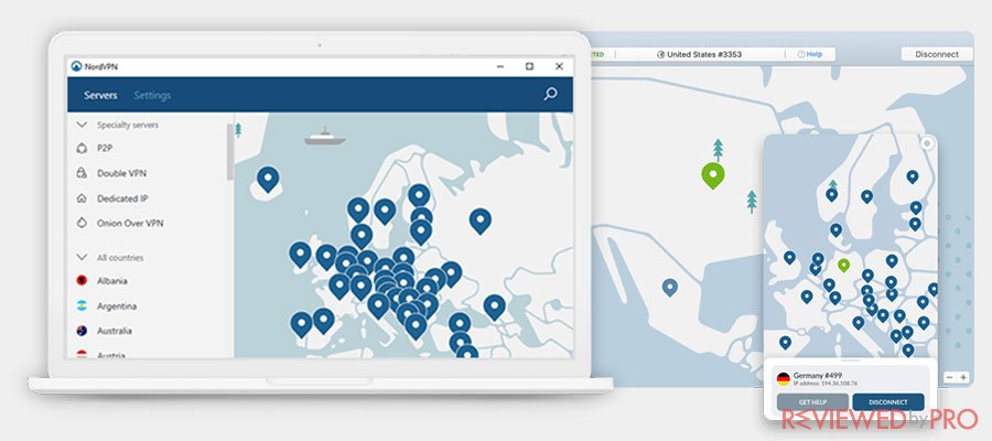 user interface nordvpn