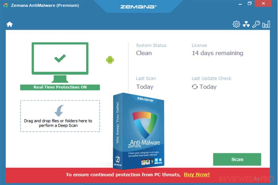 zemana antimalware protection