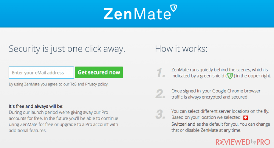 ZenMate VPN simplicity