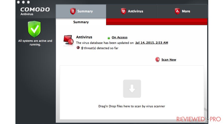 Comodo Antivirus for Mac Screenshot