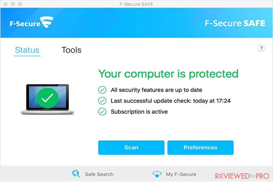 F-Secure Safe for Mac protected