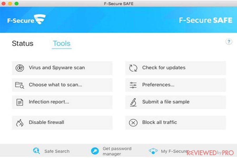 F-Secure Safe for Mac Tools