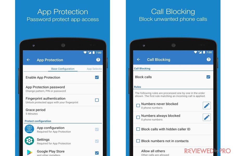 Sophos Mobile Security for Android Features