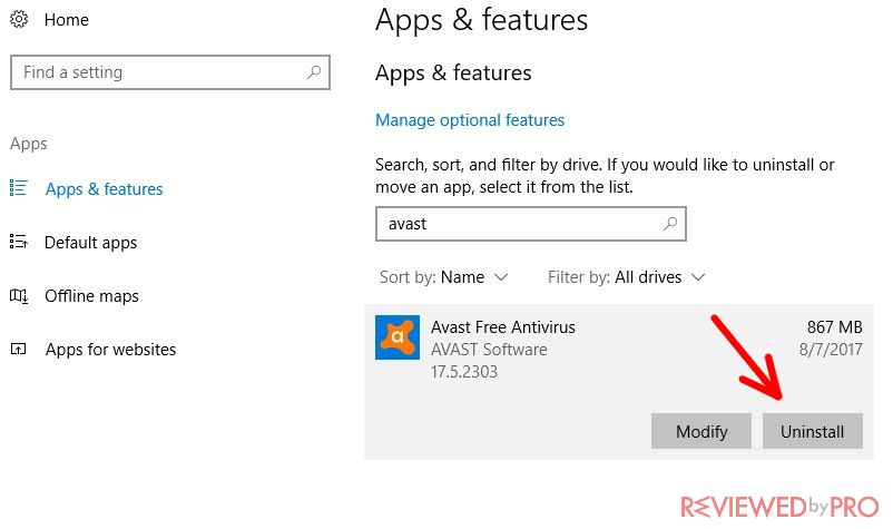 how to uninstall avast antivirus in windows 8