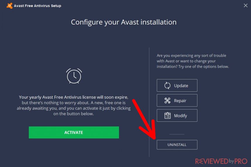 how to uninstall avast antivirus in windows 8