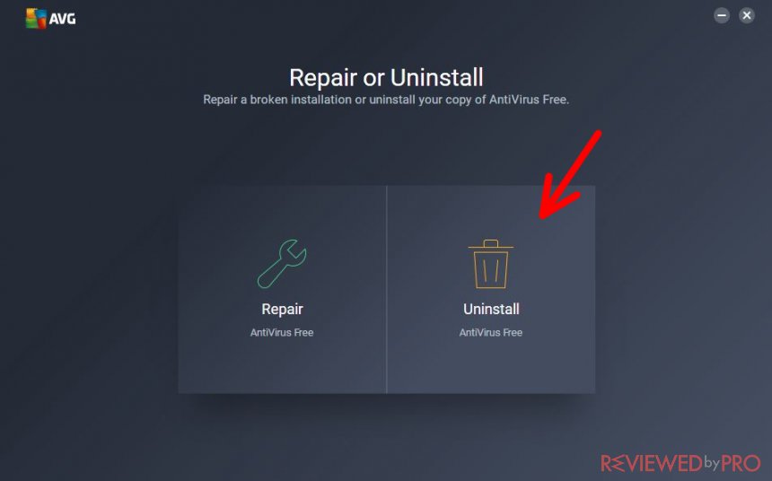 avg antivirus uninstall tool