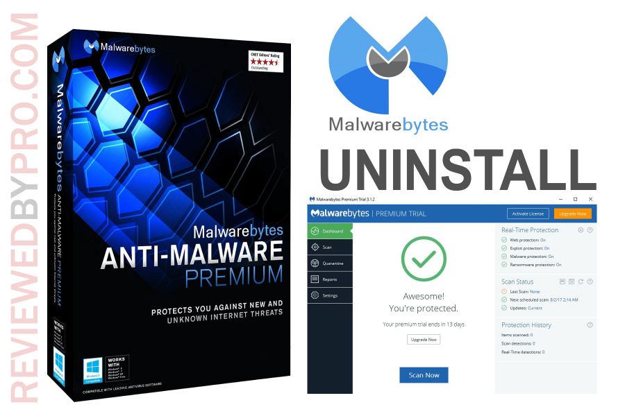 remove malwarebytes premium trial